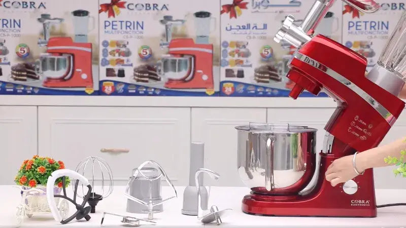 Pétrin 2000 watt 5 en 1 COBRA 6.5 Litres عجانة كوبرا 5 في واحد 6.5 لتر 2000 واط