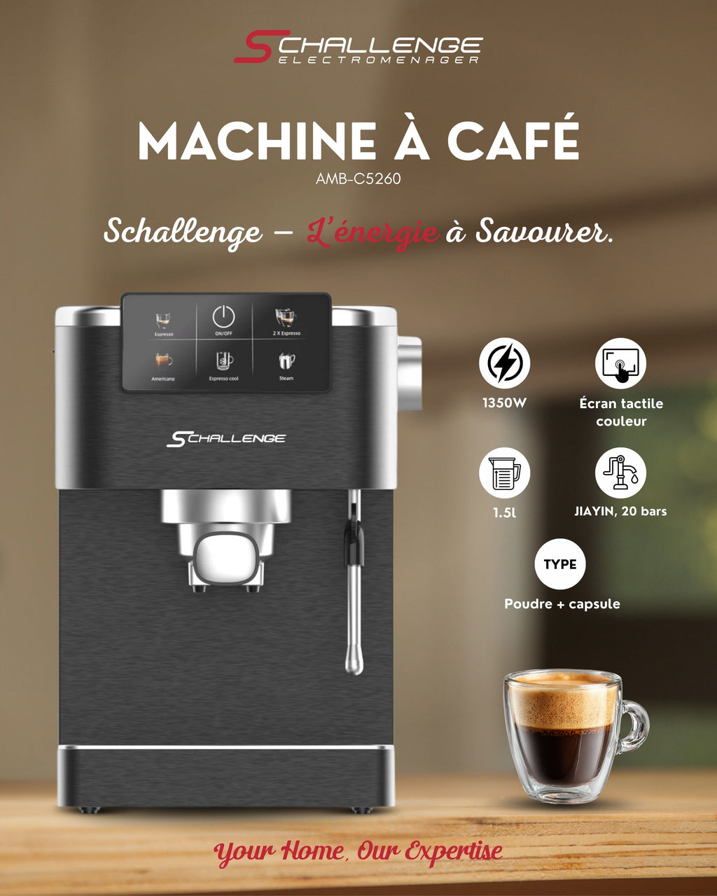 Machine à Café Espresso Vittoria – 20 Bars