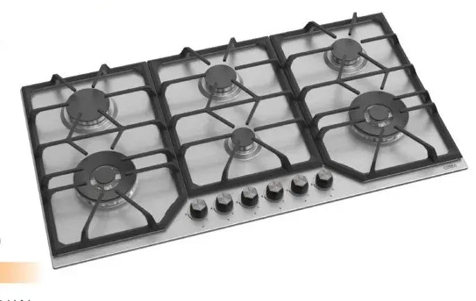 TABLE DE CUISSON 6 FEUX INOXYDABLE EN FONTE