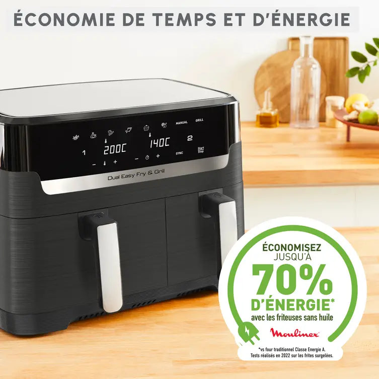 Air Fryer MOULINEX Dual Easy Fry & Grill 8.3L – EZ905B20