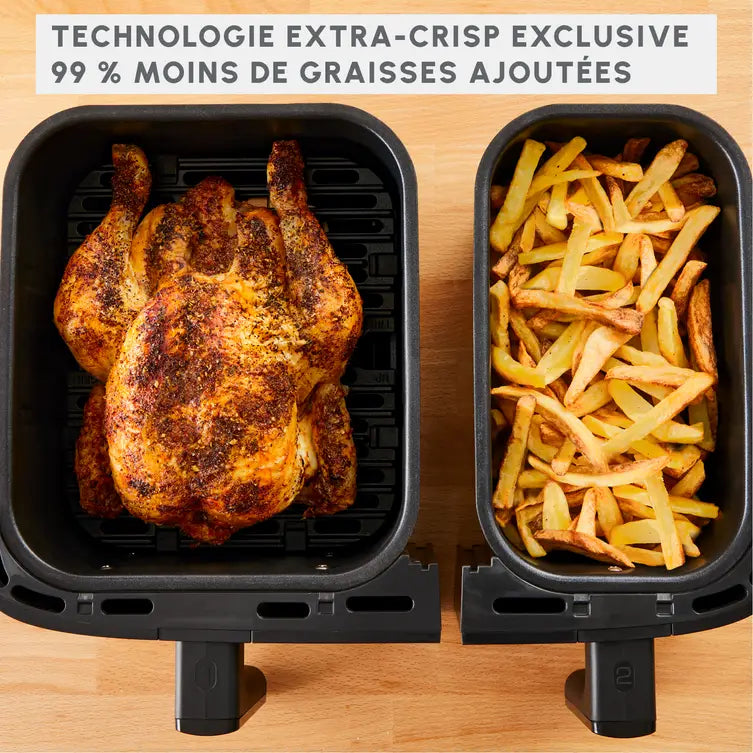 Air Fryer MOULINEX Dual Easy Fry & Grill 8.3L – EZ905B20