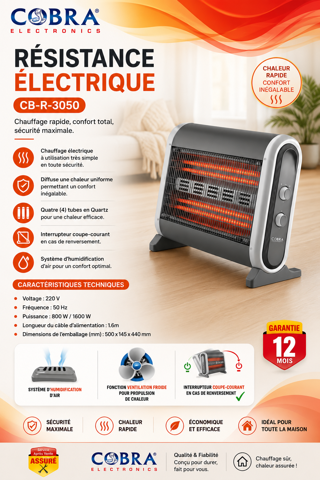 Chauffage éléctrique 3050