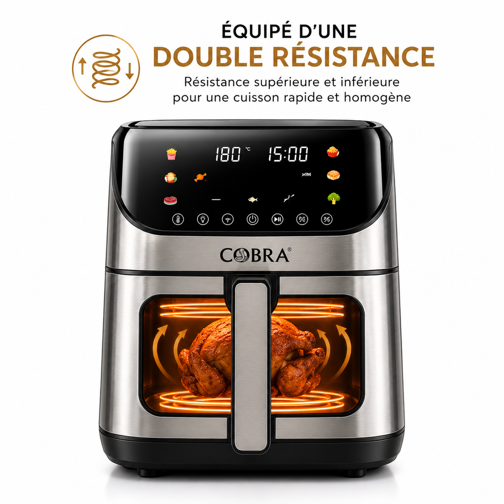 AIR FRYER COBRA FR-640DSV – 6L | 1500W | 2 EN 1