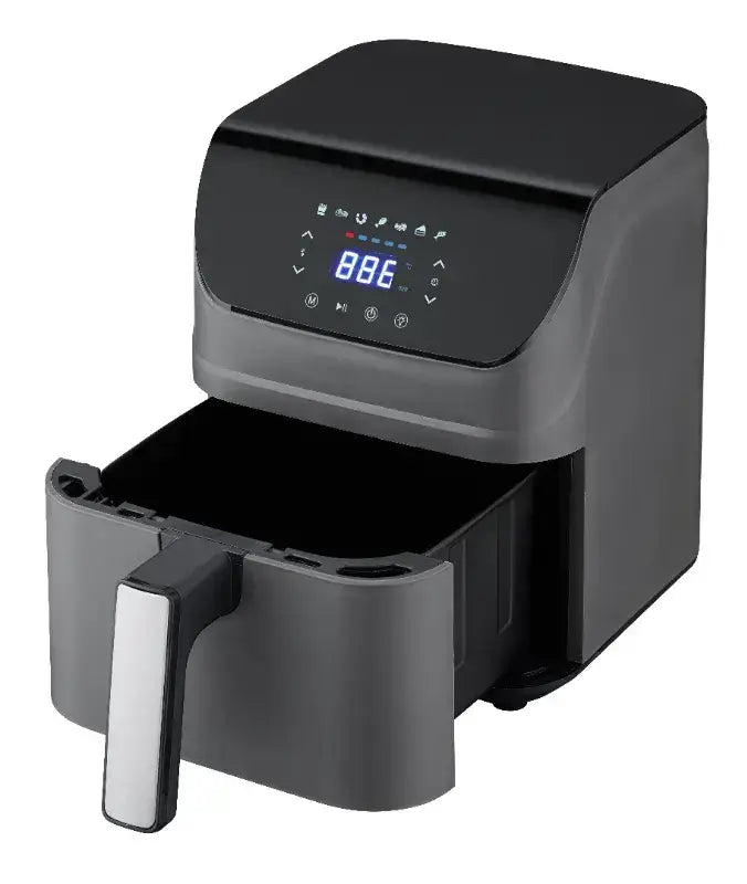 Air fryer 4 l cobra noir et gris avec design moderne et écran tactile pour cuisson rapide et saine