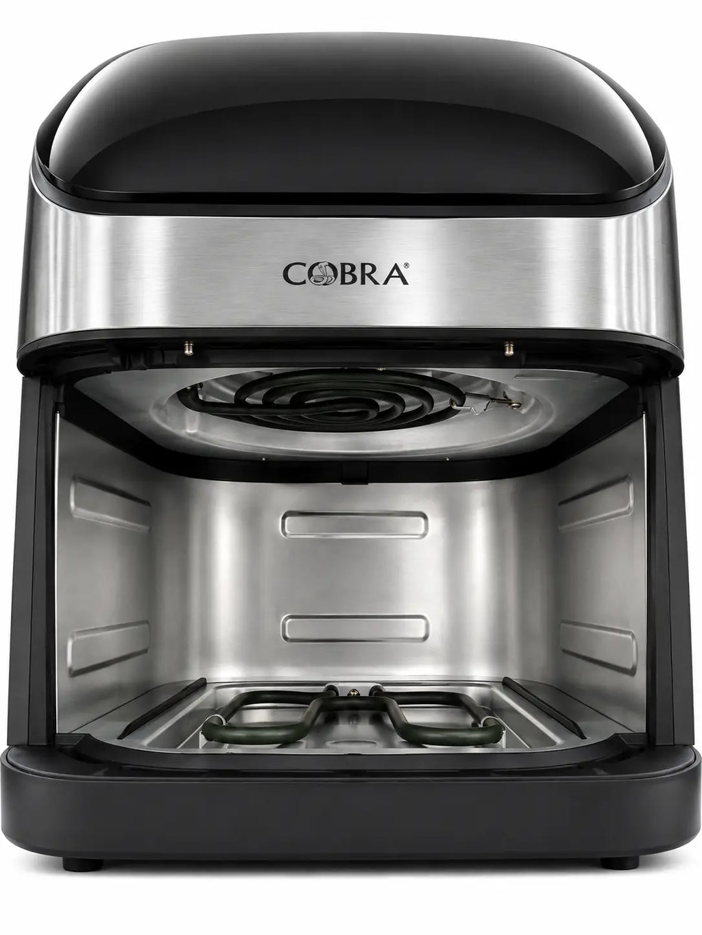 Air fryer cobra fr-840dsv noir et acier inoxydable avec design moderne et capacité 8 l 1800 w 2 en 1