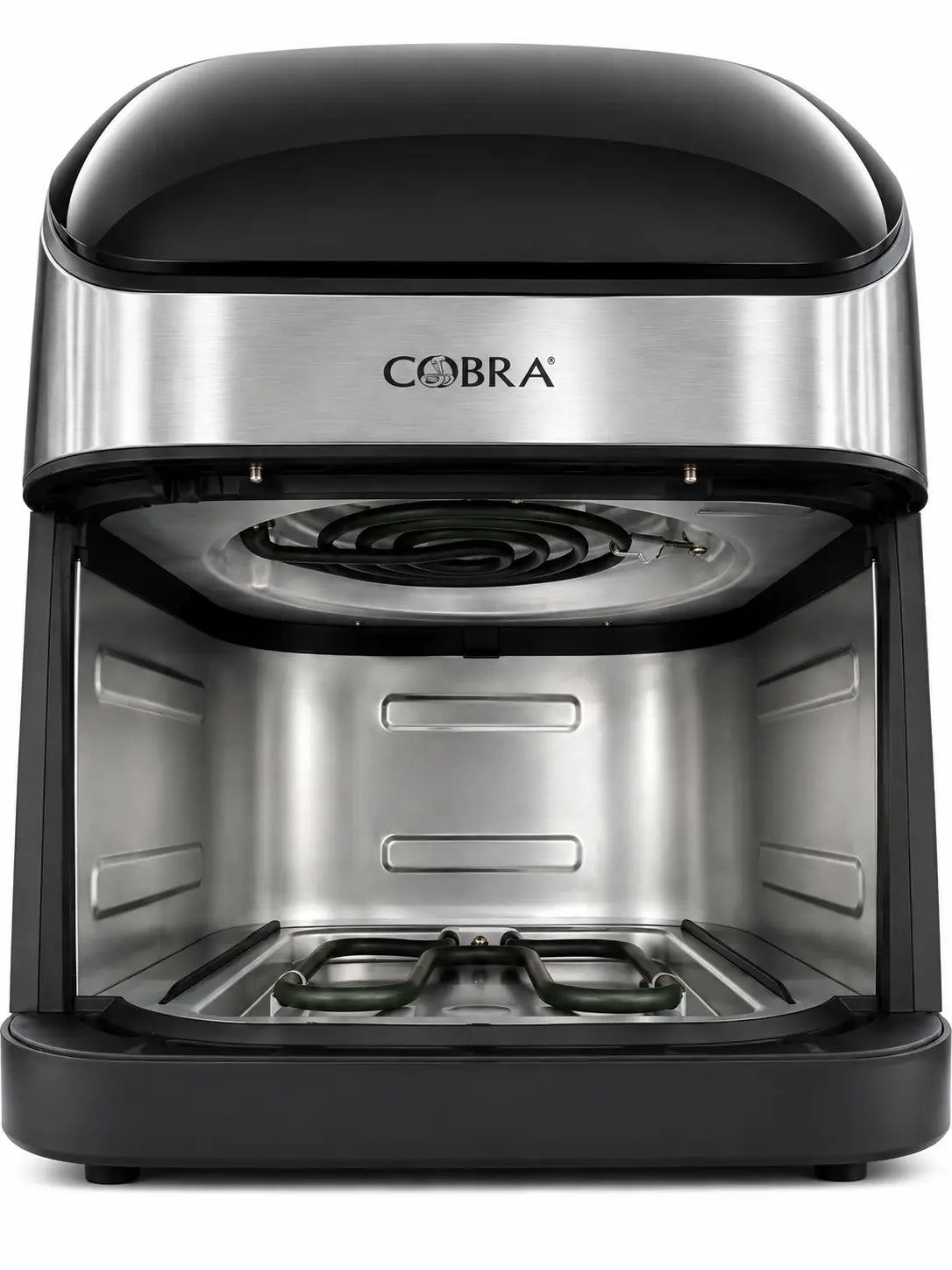 Air fryer cobra fr-840dsv noir et acier inoxydable avec design moderne et capacité 8 l 1800 w 2 en 1