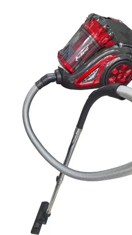 Aspirateur 2200 watt cyclone rouge et noir avec réservoir à poussière transparent pour nettoyage efficace