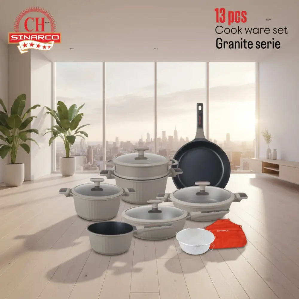 Batterie de cuisine SINARCO – Série Granite – 13 pièces - Ustensils de cuisine