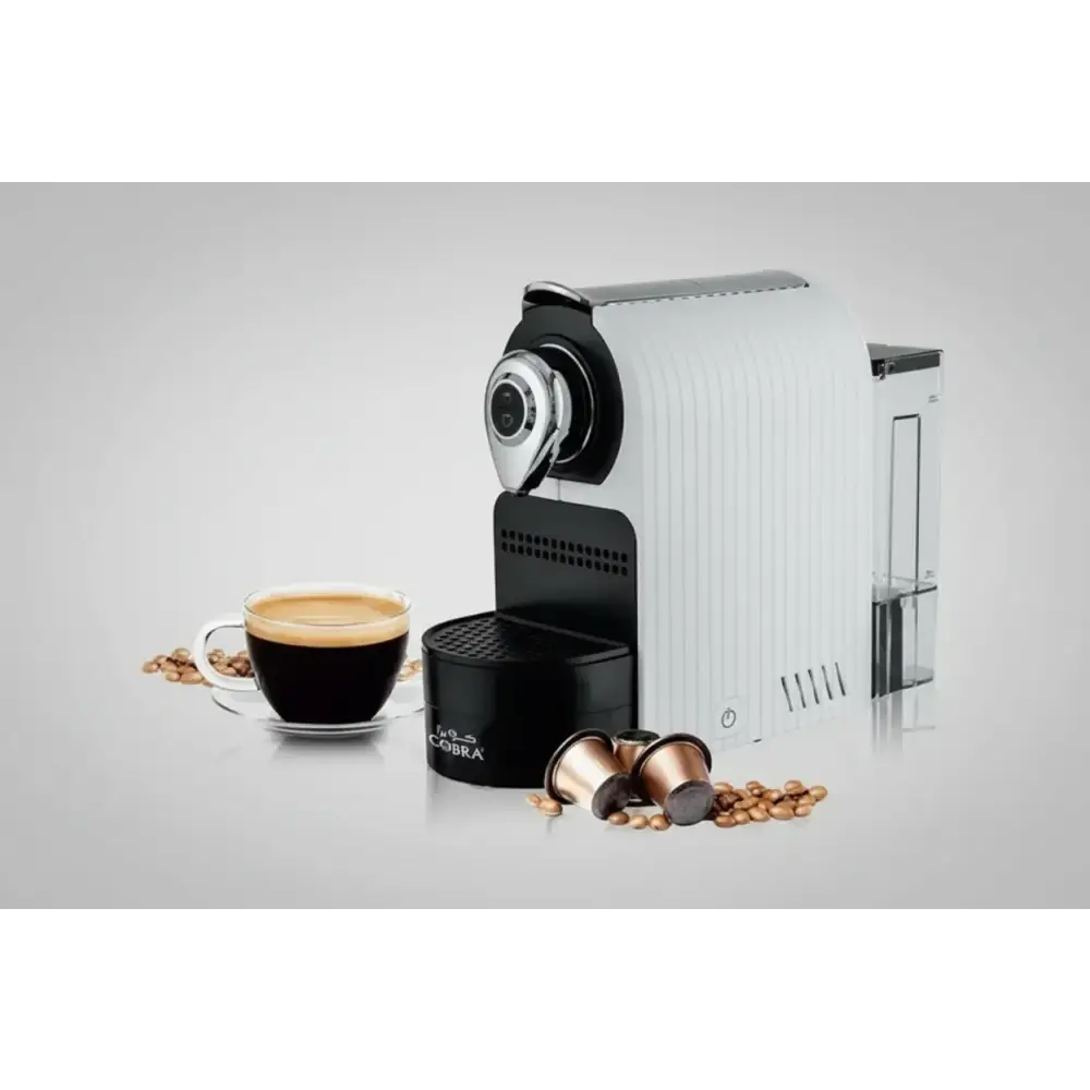 Cafetière à capsule Pompe italienne ماكينة قهوة بمضخة ايطالية الصنع - Blanc nacrée - Cobra