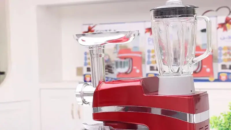 Red cobra 6.5 litres عجانة 5 en 1 avec accents chrome et mélangeur en verre transparent 2000 watts