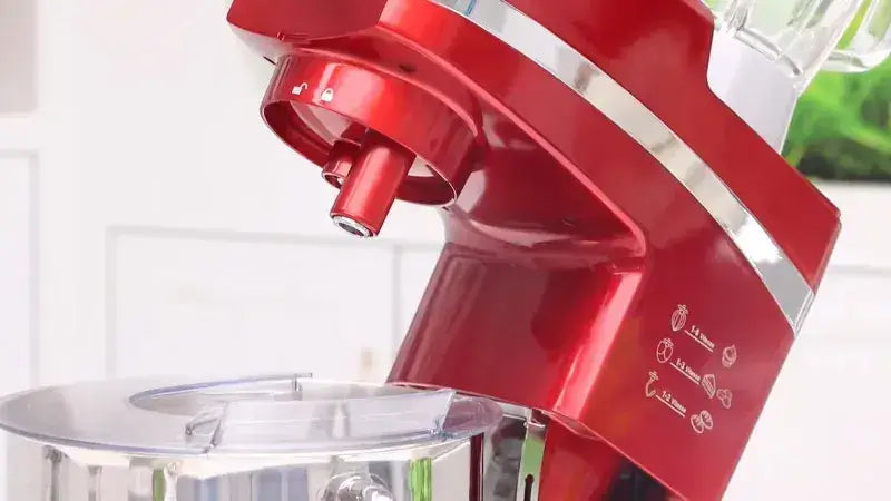 Blender rouge style kitchenaid cobra 6 5 litres avec finition brillante et accents argentés puissance 2000 watts