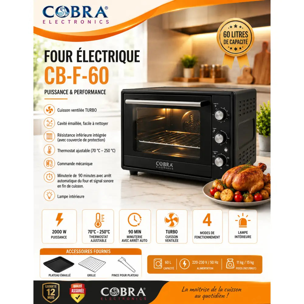 Four électrique CB-F-60 - Cobra