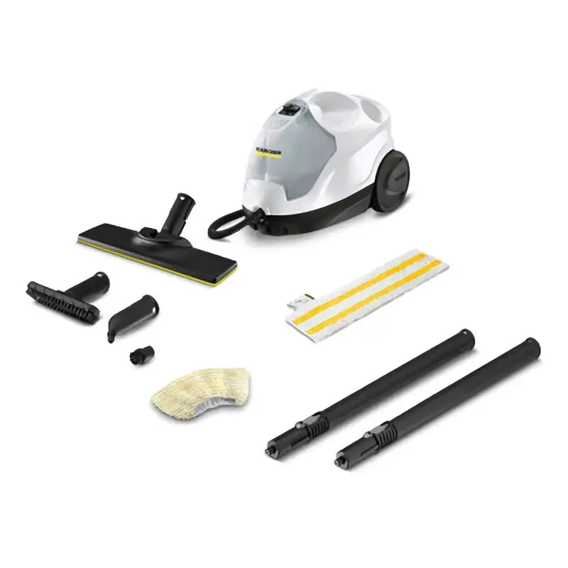 Kärcher sc4 easyfix nettoyeur vapeur blanc et noir avec réservoir d eau transparent et accessoires multiples