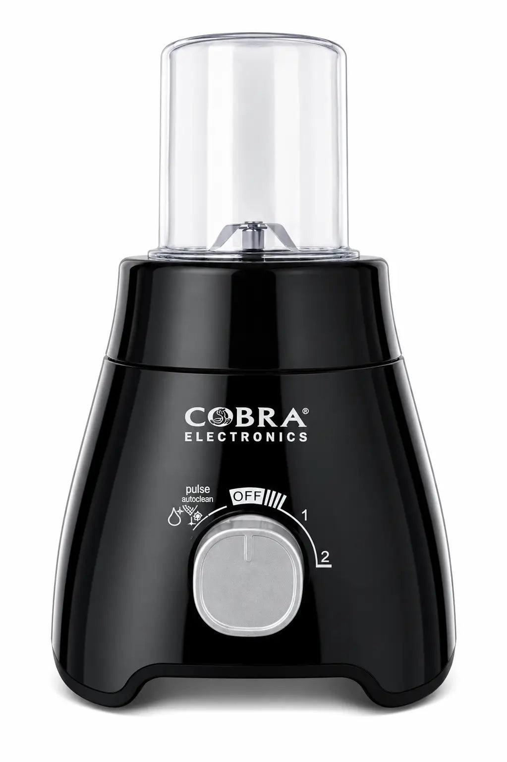 Blender black cobra électronique avec jarre en verre transparent et bouton de contrôle argenté 400 watts avec accessoires