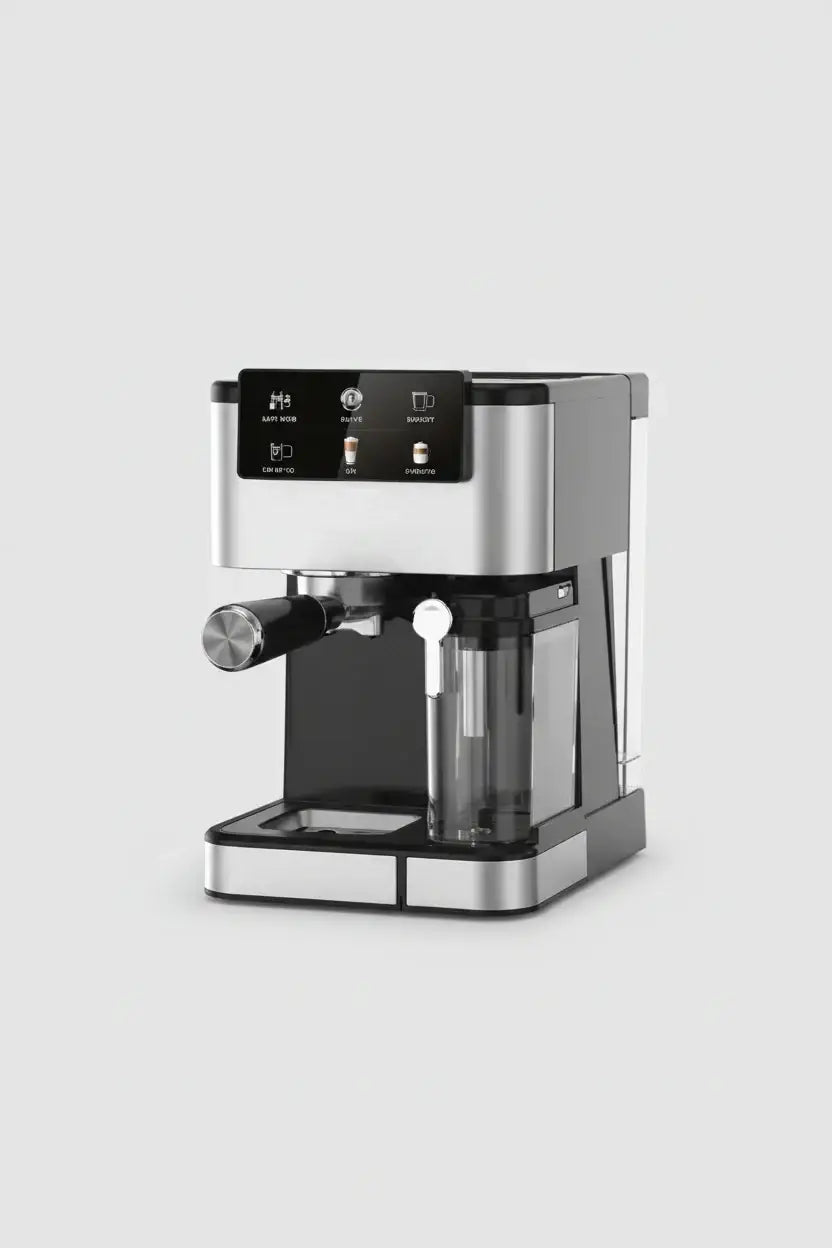 Machine à café 700 cobra en acier inoxydable moderne et noir avec panneau d affichage numérique