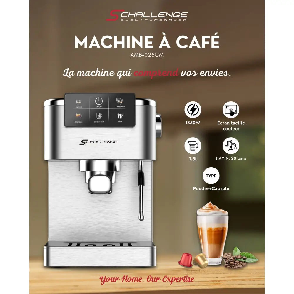 Machine à Café Espresso Vittoria – 20 Bars - GRIS 60 CM - CAFETIERE