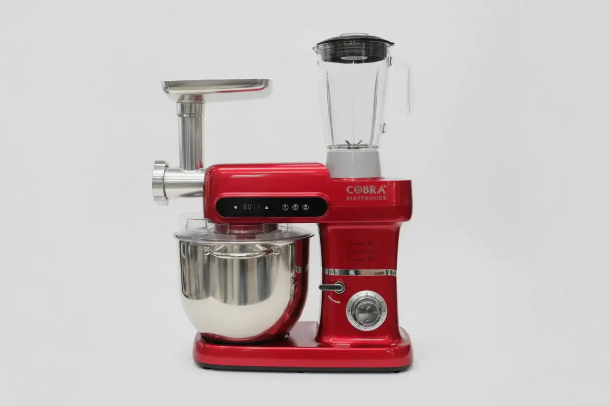 Robot pâtissier red cobra rouge 10 litres 2200 watts avec bol inox et accessoires plus lampe de travail