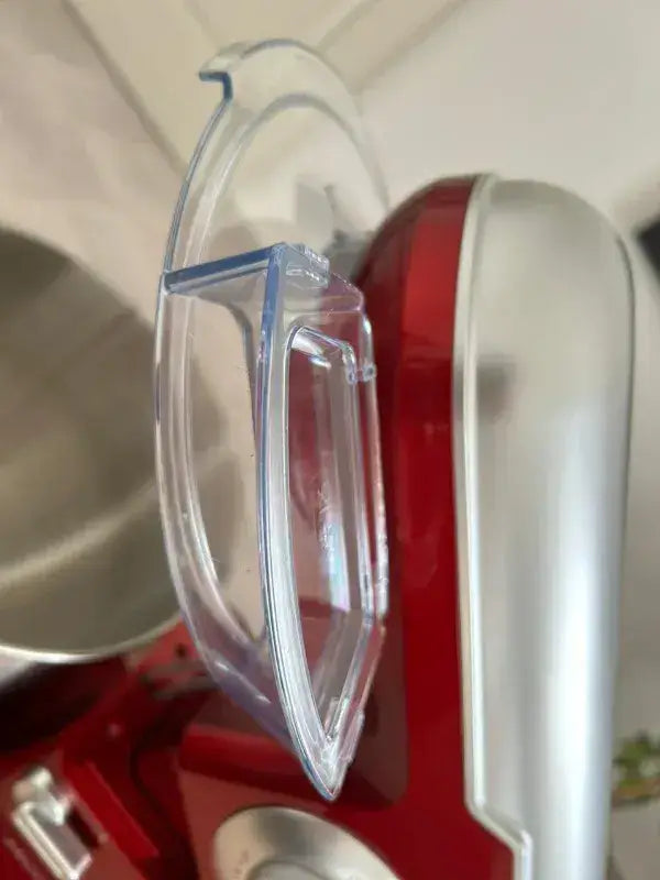 Couvercle en plastique transparent avec poignée bleutée pour bol mélangeur compatible avec petrin 1600 watt