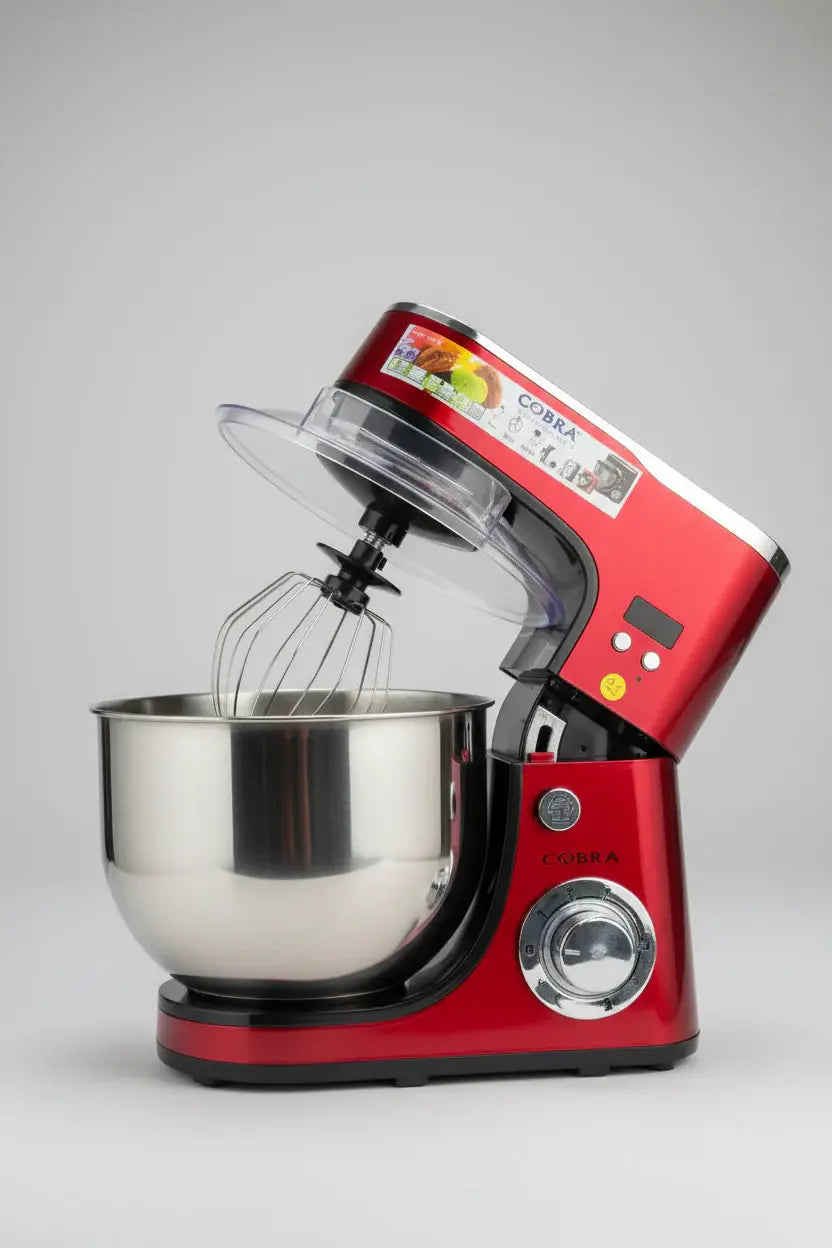 Red cobra pétrin 5 litres 1000 watt avec bol en acier inoxydable et fouet filaire pour pâtisserie