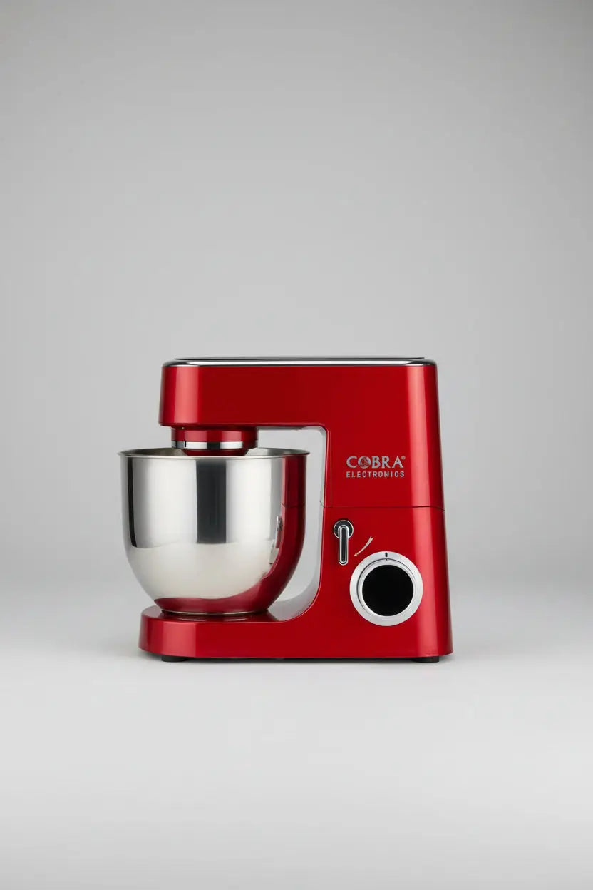 Pétrin professionnel red cobra rouge avec bol mélangeur en acier inoxydable capacité 8 litres 2100 watts