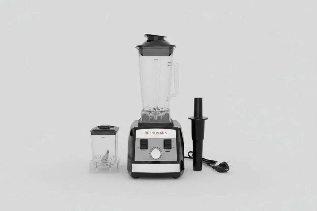 Professionel blender br-401 noir et argent avec jarre en verre claire et accessoires inclus pour mixage efficace