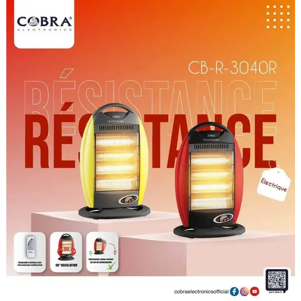 Résistance éléctrique avec télécommande - Cobra