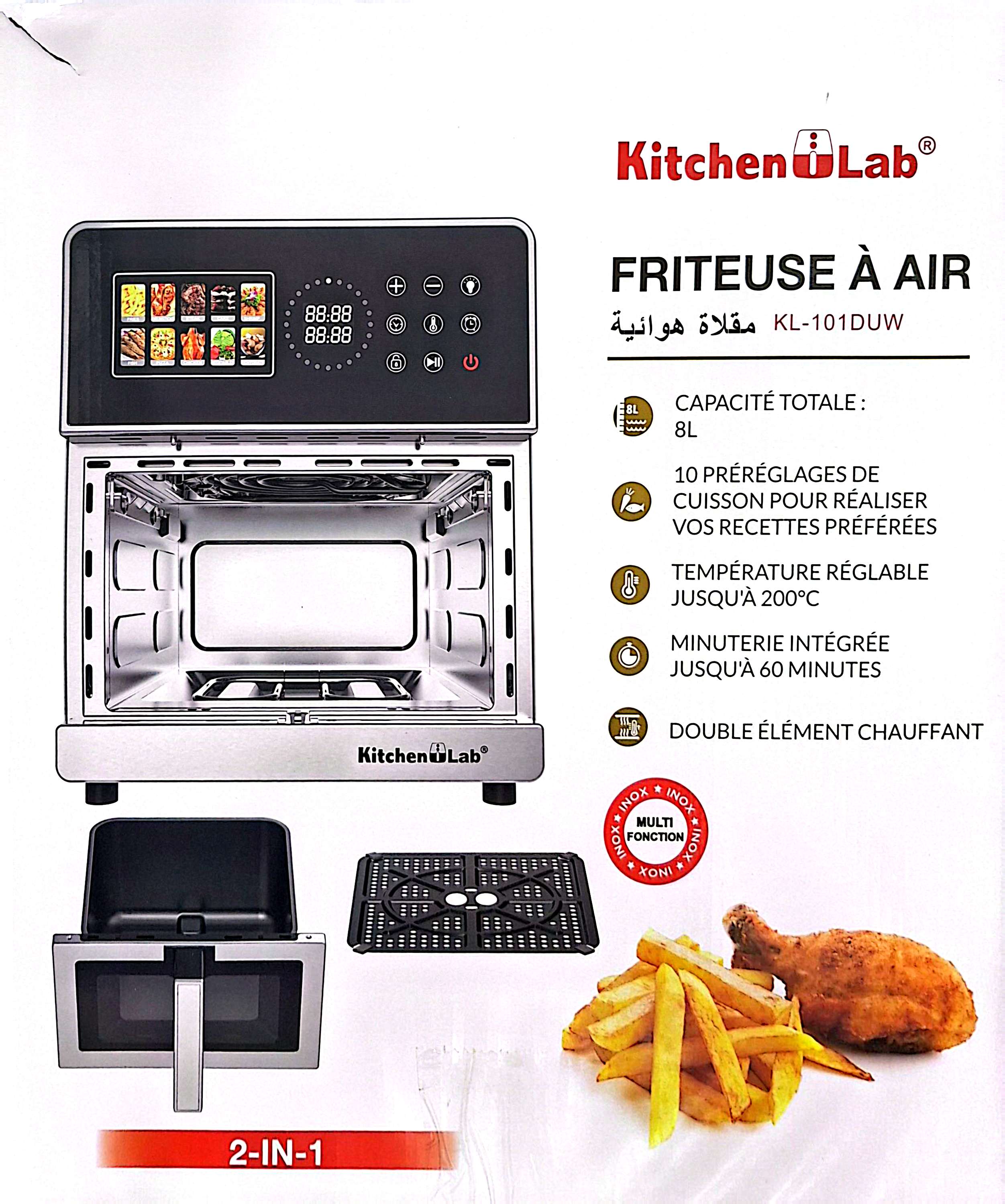 Air fryer 8L KITCHENLAB 2150 WATT