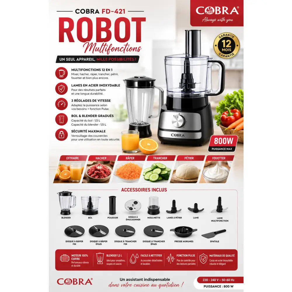 Robot multifonctions 11 en 1 COBRA - Cobra