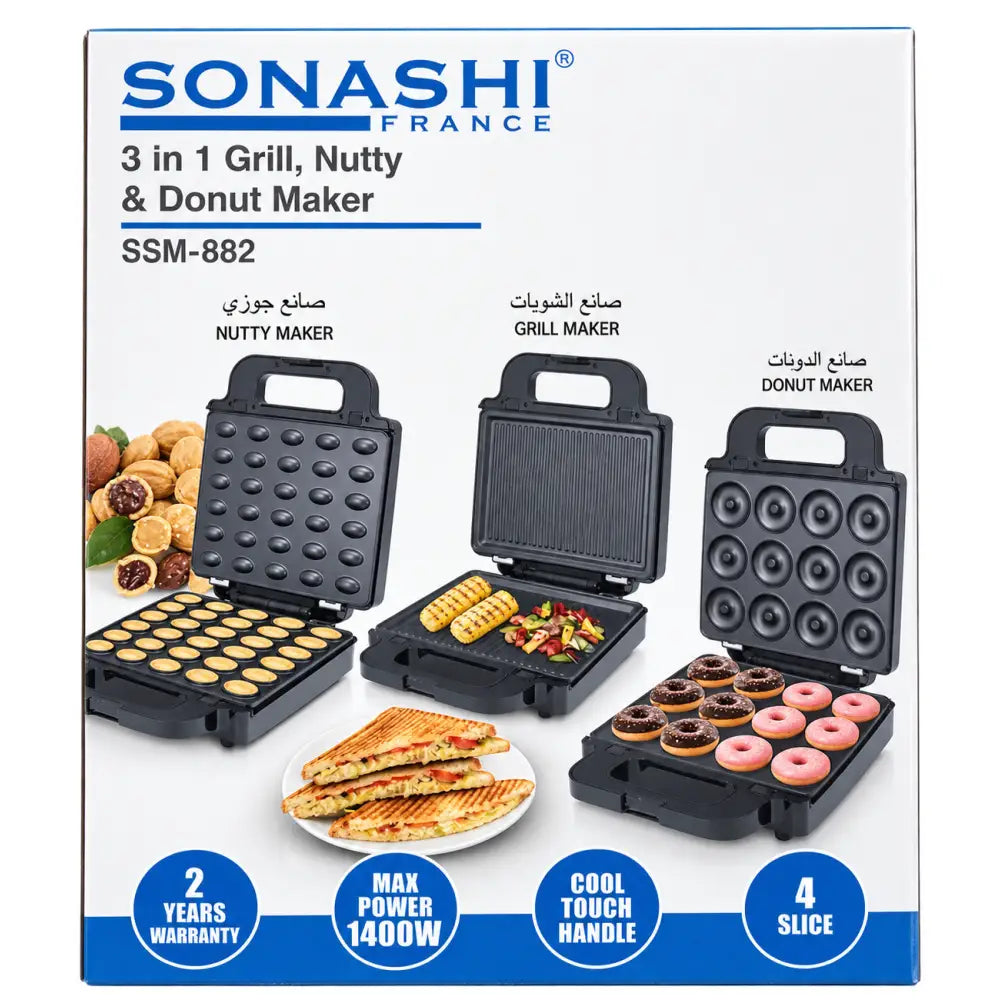 SONASHI SSM-882 – Appareil 3 en 1 - SONASHI