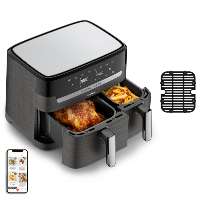 Air Fryer MOULINEX Dual Easy Fry & Grill 8.3L – EZ905B20